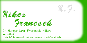 mikes francsek business card